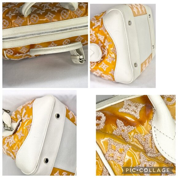 LOUIS VUITTON LV Monogram Bouclettes Speedy Amber Boston Embroidered Lambskin LV - Picture 16 of 16